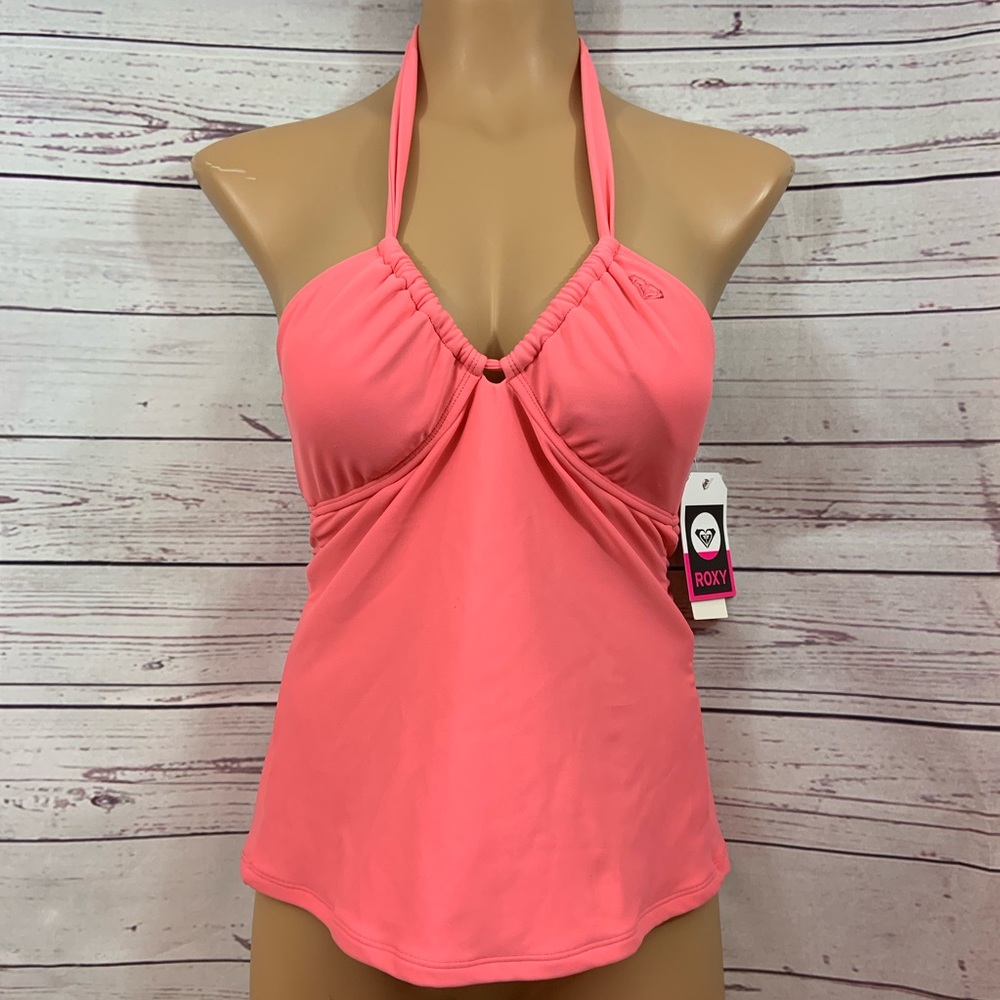 Roxy Coral Pink Halter Tankini NWT
